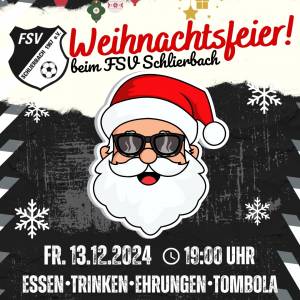 Einladung zur Weihnachtsfeier am Freitag, 13.12.2024